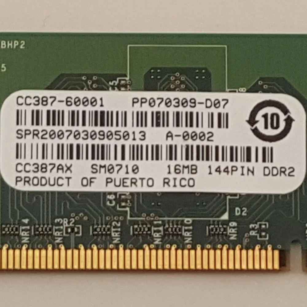 HP CC387AX 16MB 144-pin DDR2 SDRAM Memory Module HP LJ 3005 CC387-60001